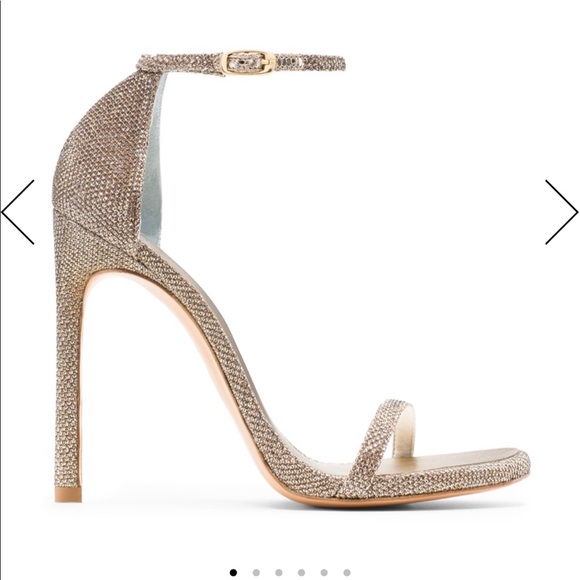 Stuart Weitzman Nudist Lamé Sandals - Picture 4 of 8